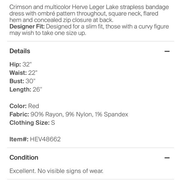 Herve Leger Lake Fit and Flare strapless mini - Picture 4 of 4